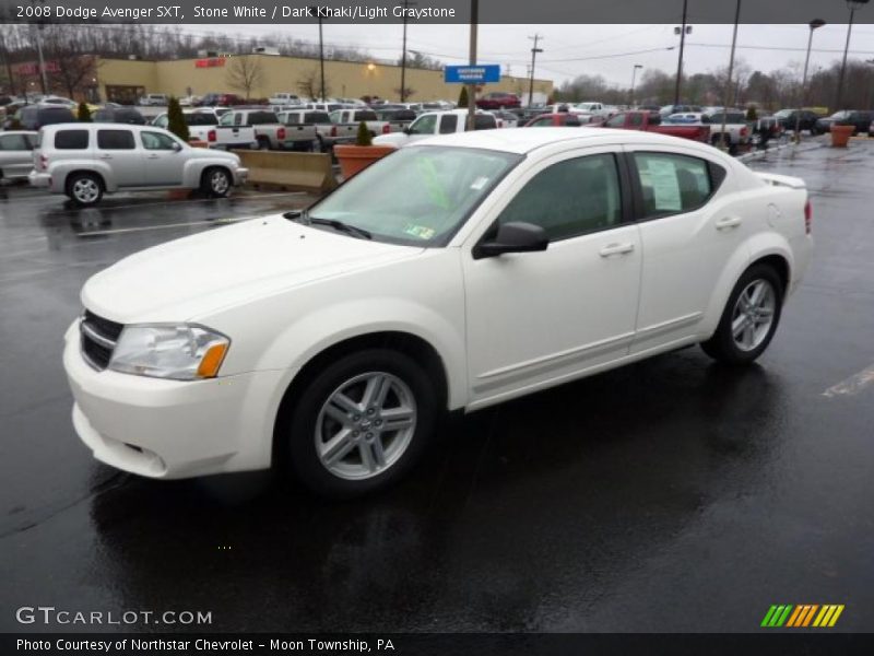 Stone White / Dark Khaki/Light Graystone 2008 Dodge Avenger SXT