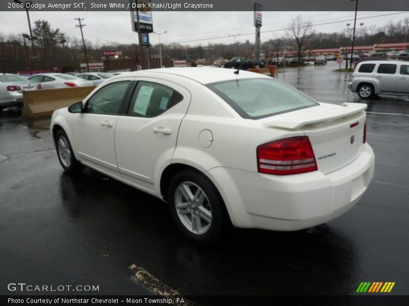 Stone White / Dark Khaki/Light Graystone 2008 Dodge Avenger SXT