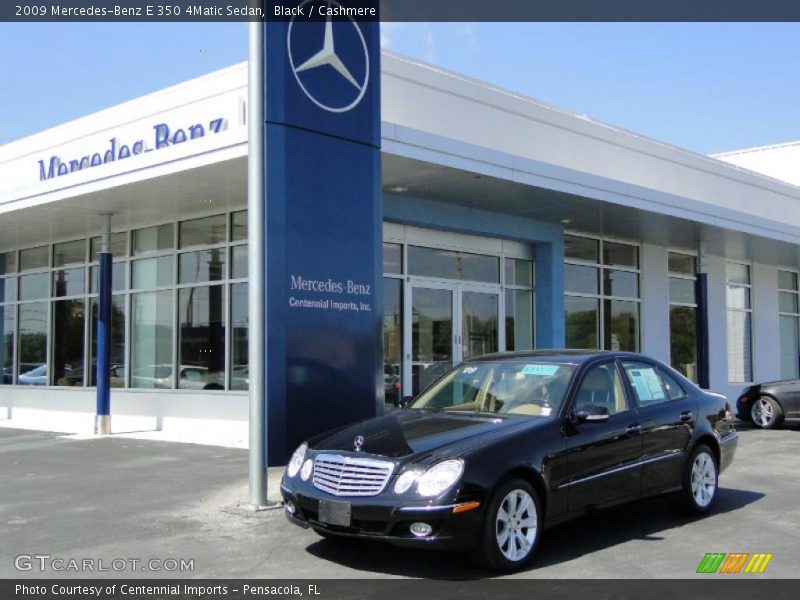 Black / Cashmere 2009 Mercedes-Benz E 350 4Matic Sedan
