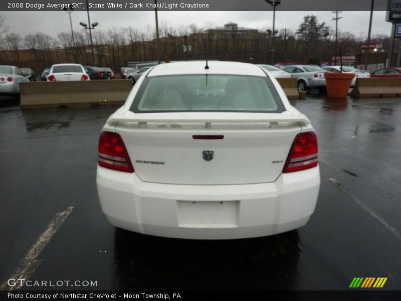 Stone White / Dark Khaki/Light Graystone 2008 Dodge Avenger SXT