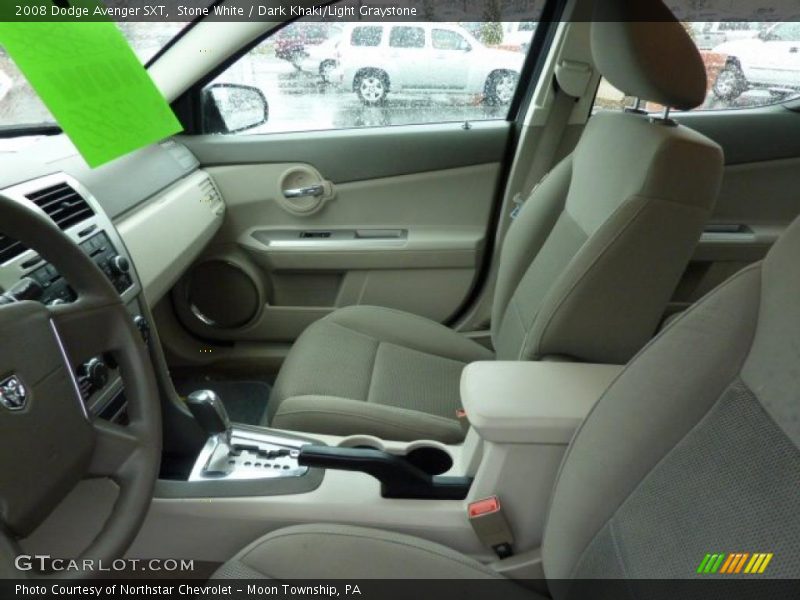 Stone White / Dark Khaki/Light Graystone 2008 Dodge Avenger SXT