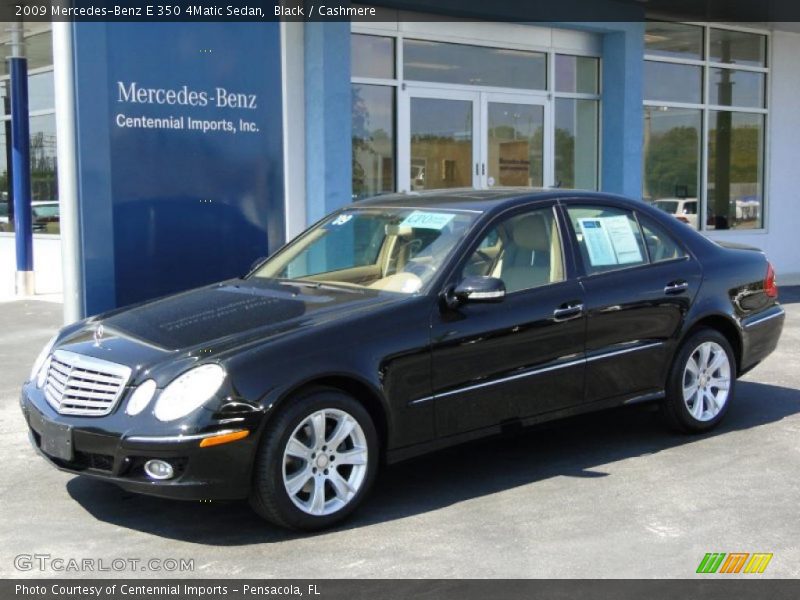 Black / Cashmere 2009 Mercedes-Benz E 350 4Matic Sedan