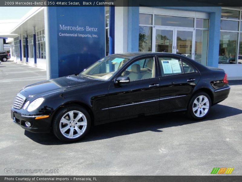 Black / Cashmere 2009 Mercedes-Benz E 350 4Matic Sedan