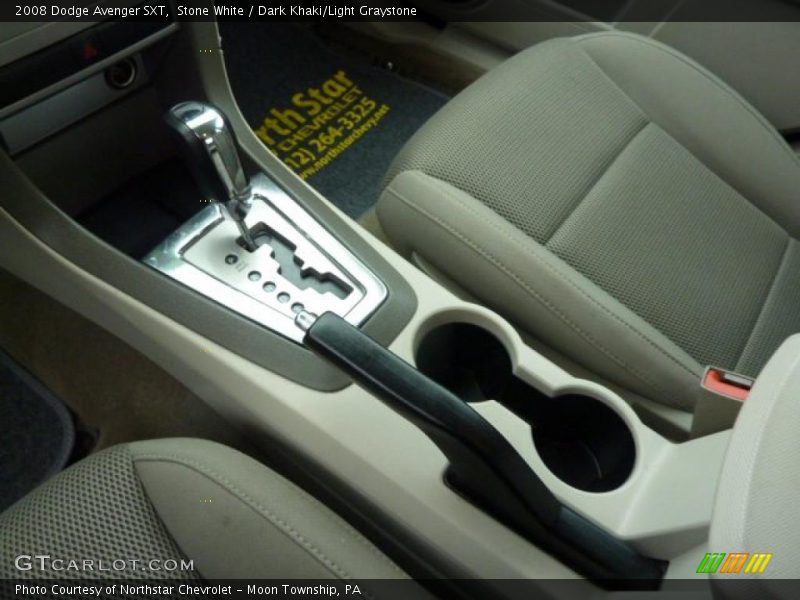 Stone White / Dark Khaki/Light Graystone 2008 Dodge Avenger SXT