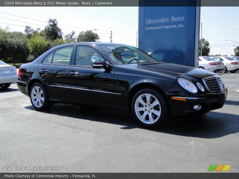 Black / Cashmere 2009 Mercedes-Benz E 350 4Matic Sedan