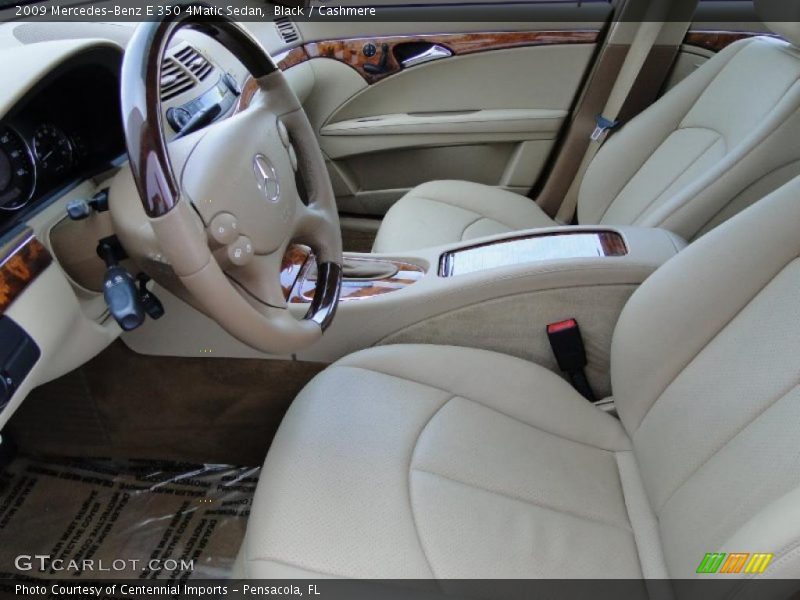 Black / Cashmere 2009 Mercedes-Benz E 350 4Matic Sedan
