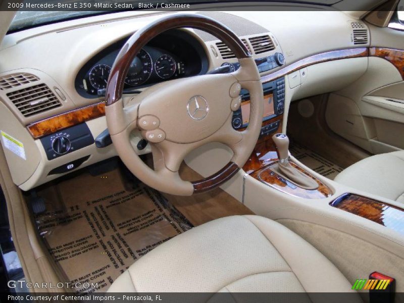 Black / Cashmere 2009 Mercedes-Benz E 350 4Matic Sedan