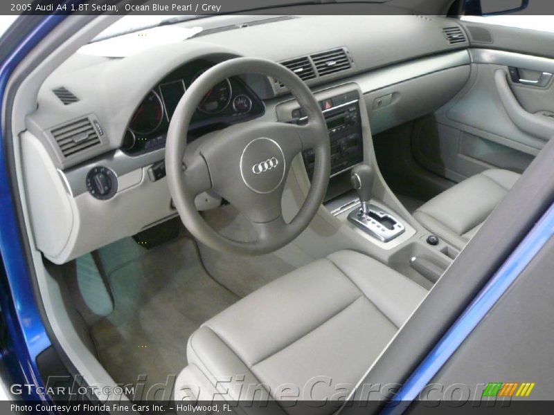 Ocean Blue Pearl / Grey 2005 Audi A4 1.8T Sedan