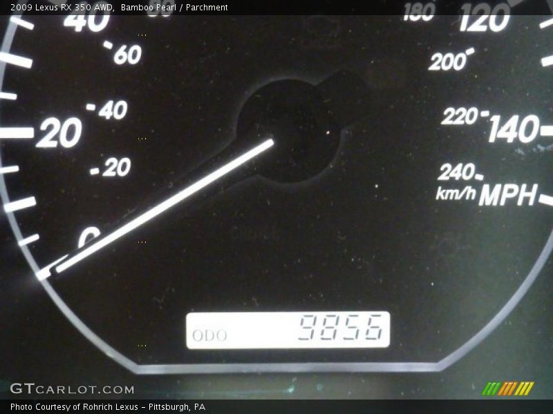 Bamboo Pearl / Parchment 2009 Lexus RX 350 AWD