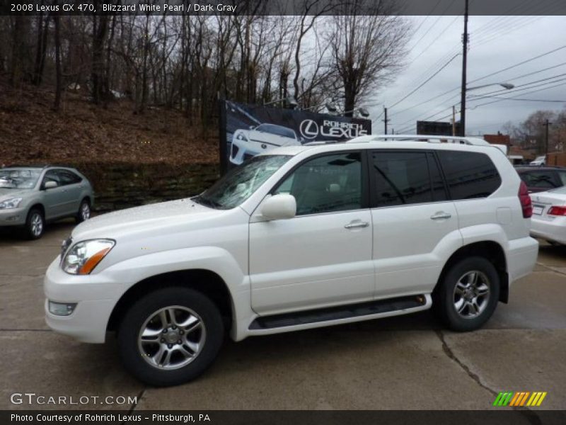 Blizzard White Pearl / Dark Gray 2008 Lexus GX 470