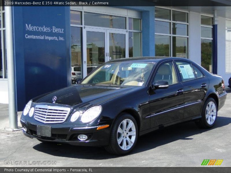 Black / Cashmere 2009 Mercedes-Benz E 350 4Matic Sedan