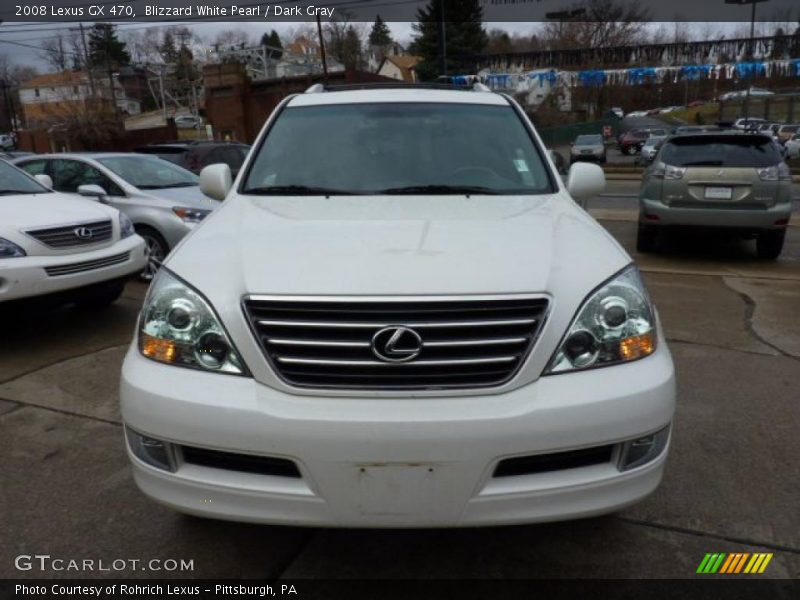 Blizzard White Pearl / Dark Gray 2008 Lexus GX 470
