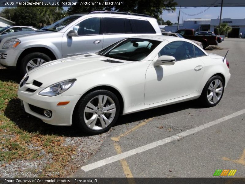 Arctic White / Black/Ash 2009 Mercedes-Benz SLK 350 Roadster