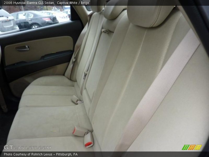 Captiva White / Beige 2008 Hyundai Elantra GLS Sedan