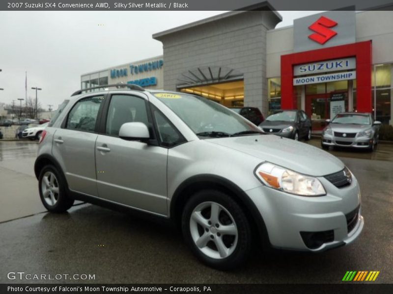 Silky Silver Metallic / Black 2007 Suzuki SX4 Convenience AWD