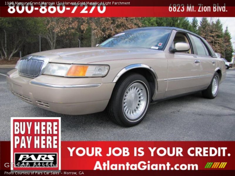 Harvest Gold Metallic / Light Parchment 1998 Mercury Grand Marquis LS