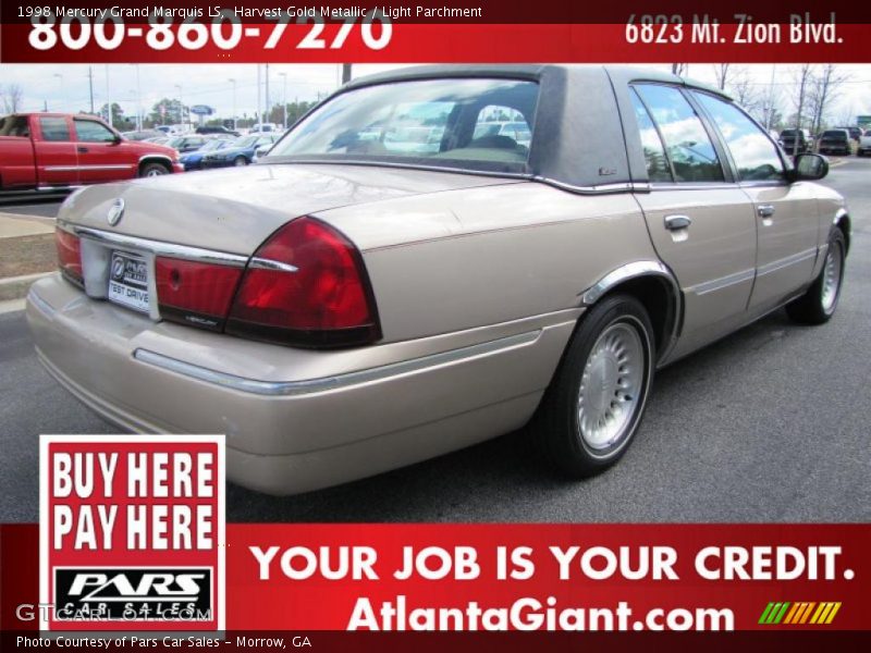 Harvest Gold Metallic / Light Parchment 1998 Mercury Grand Marquis LS