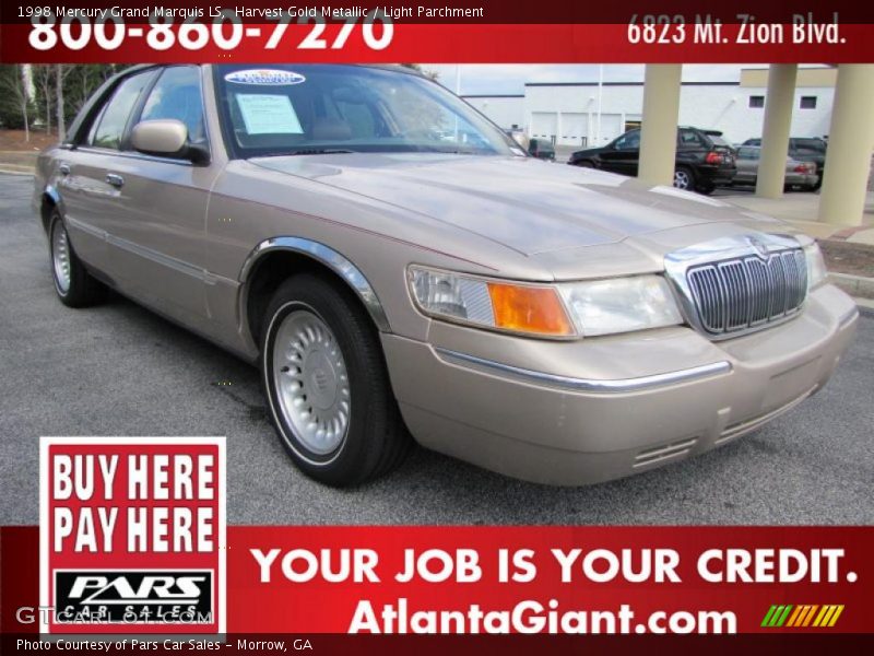 Harvest Gold Metallic / Light Parchment 1998 Mercury Grand Marquis LS