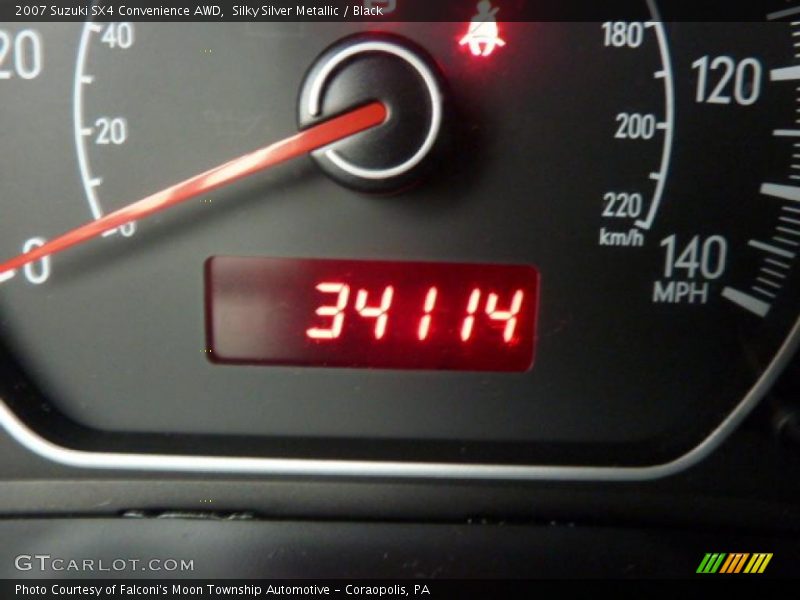 Silky Silver Metallic / Black 2007 Suzuki SX4 Convenience AWD