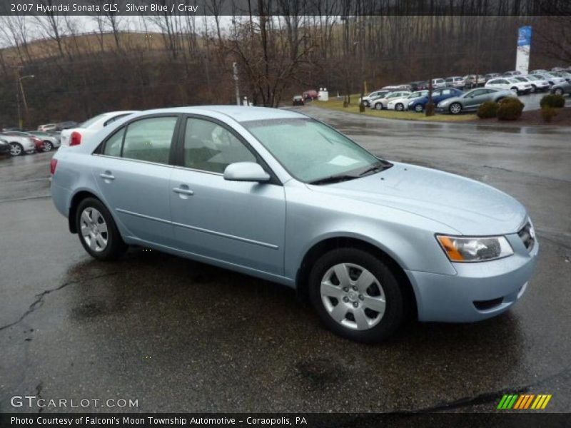 Silver Blue / Gray 2007 Hyundai Sonata GLS