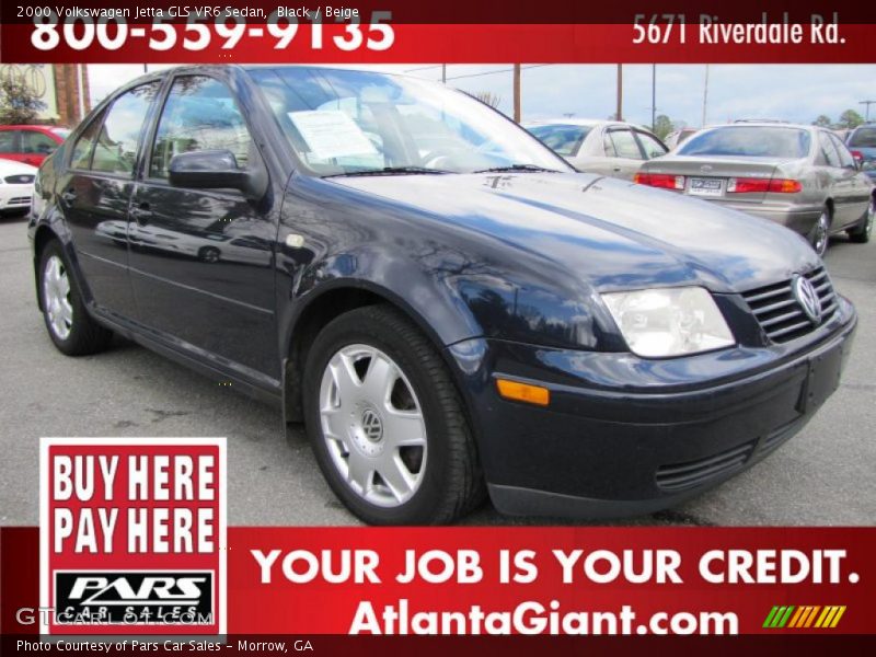 Black / Beige 2000 Volkswagen Jetta GLS VR6 Sedan