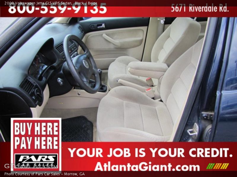 Black / Beige 2000 Volkswagen Jetta GLS VR6 Sedan