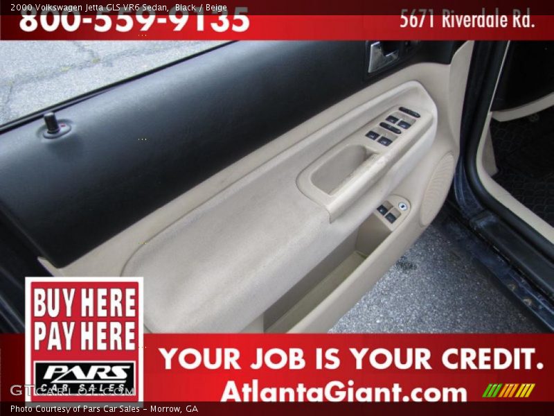 Black / Beige 2000 Volkswagen Jetta GLS VR6 Sedan
