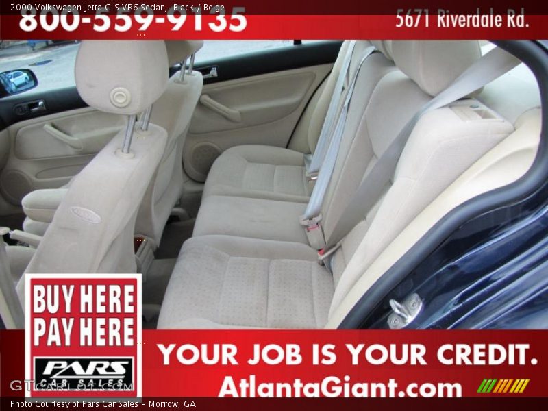 Black / Beige 2000 Volkswagen Jetta GLS VR6 Sedan
