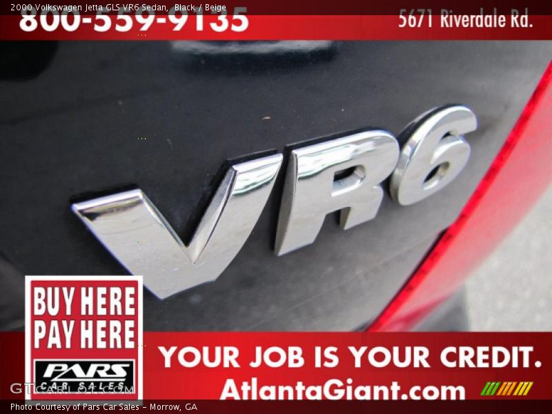 Black / Beige 2000 Volkswagen Jetta GLS VR6 Sedan