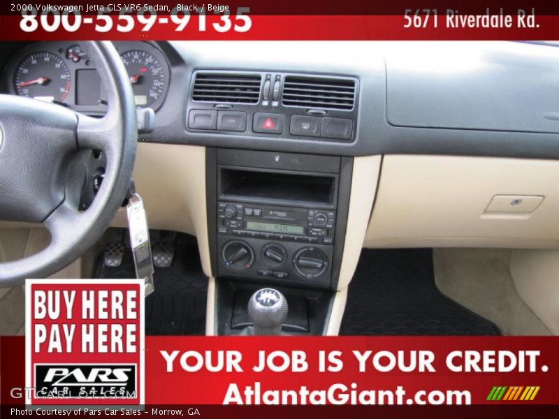 Black / Beige 2000 Volkswagen Jetta GLS VR6 Sedan