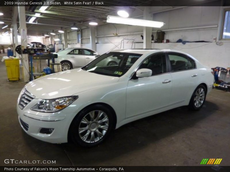 White Satin Pearl / Black 2009 Hyundai Genesis 3.8 Sedan