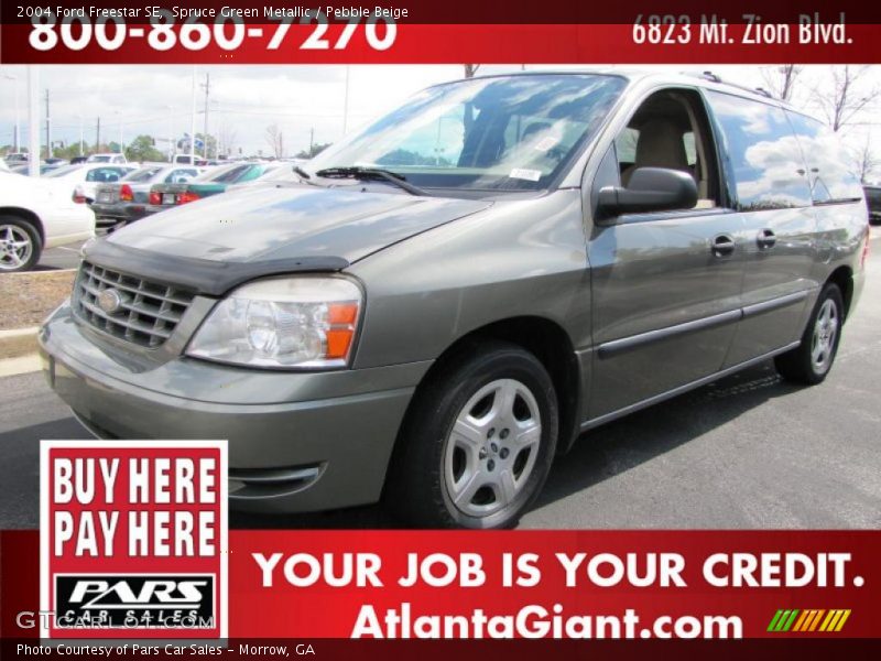 Spruce Green Metallic / Pebble Beige 2004 Ford Freestar SE
