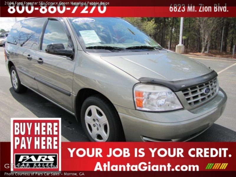Spruce Green Metallic / Pebble Beige 2004 Ford Freestar SE