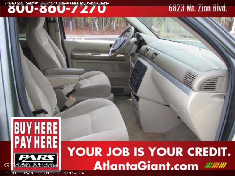 Spruce Green Metallic / Pebble Beige 2004 Ford Freestar SE