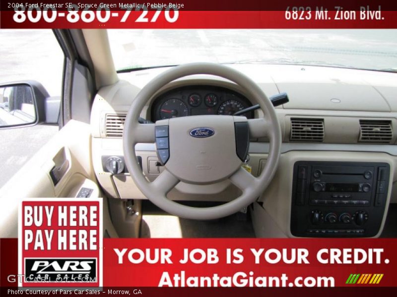 Spruce Green Metallic / Pebble Beige 2004 Ford Freestar SE