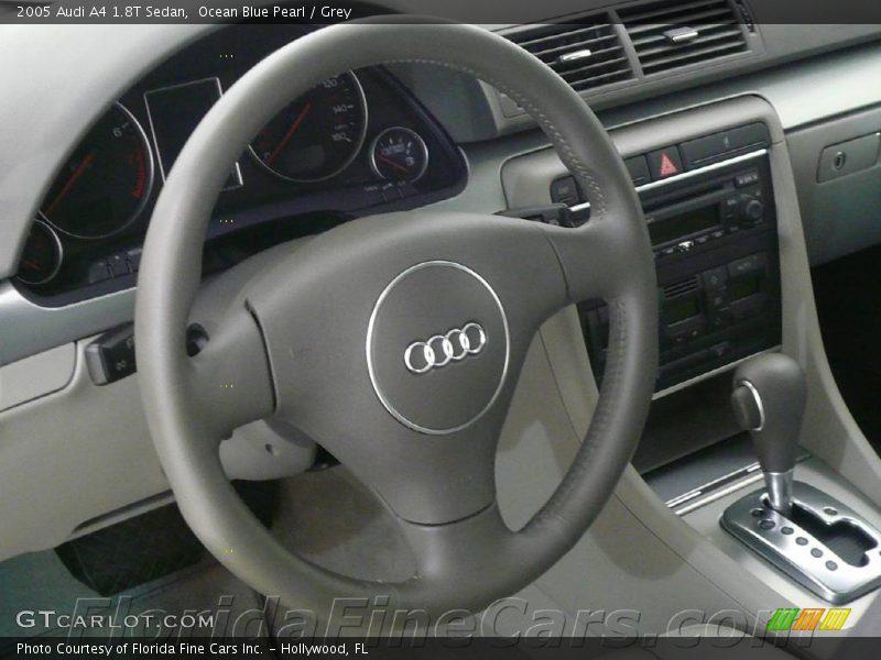 Ocean Blue Pearl / Grey 2005 Audi A4 1.8T Sedan