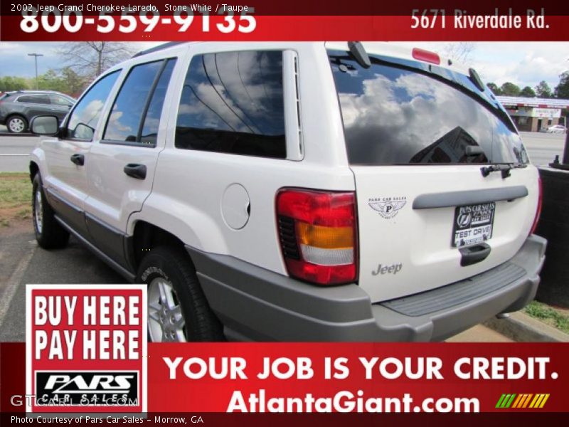 Stone White / Taupe 2002 Jeep Grand Cherokee Laredo