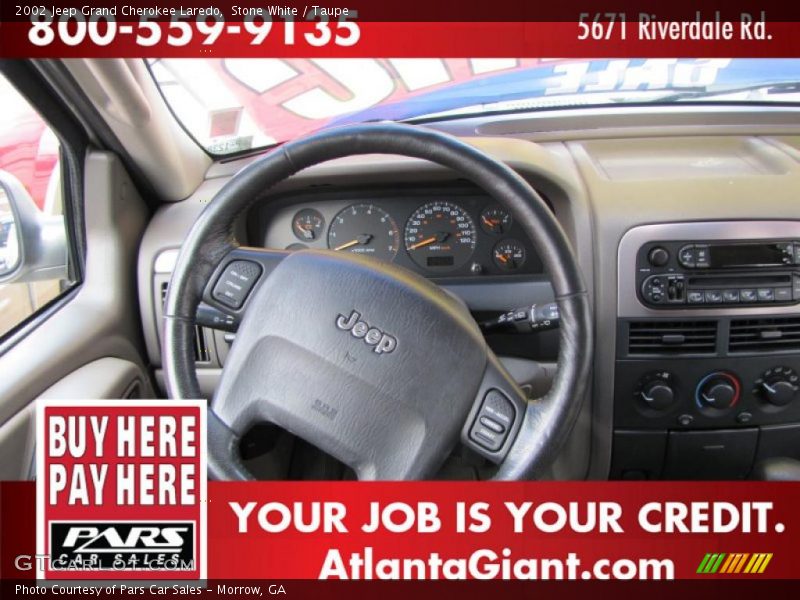 Stone White / Taupe 2002 Jeep Grand Cherokee Laredo