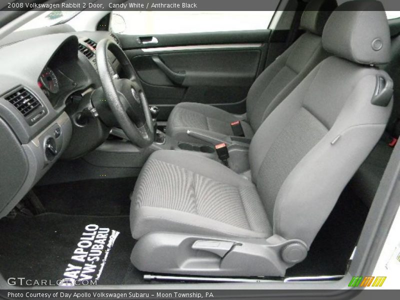  2008 Rabbit 2 Door Anthracite Black Interior