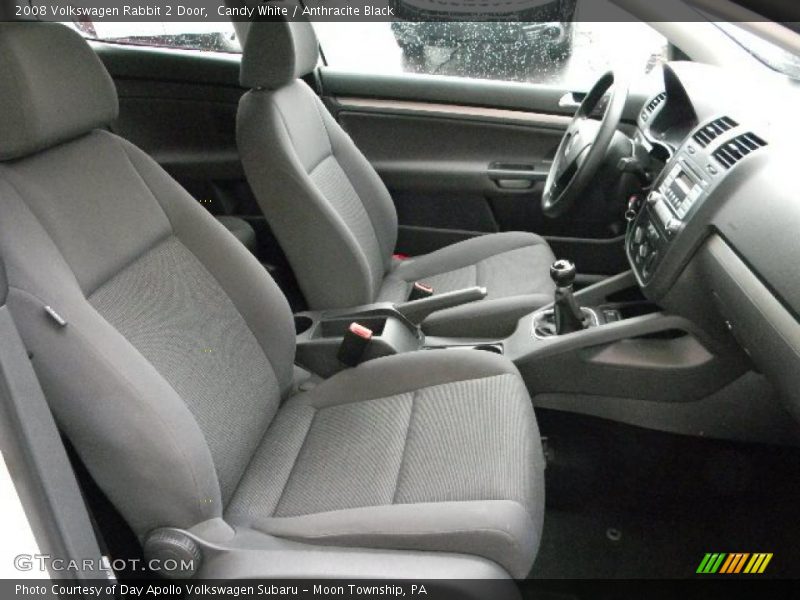  2008 Rabbit 2 Door Anthracite Black Interior