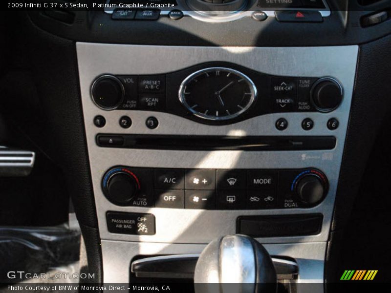 Controls of 2009 G 37 x S Sedan