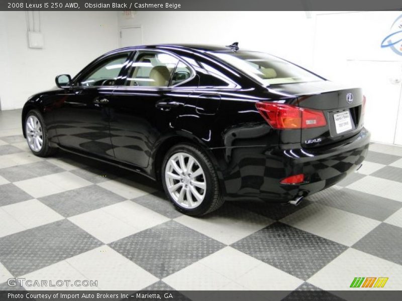 Obsidian Black / Cashmere Beige 2008 Lexus IS 250 AWD
