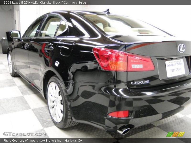Obsidian Black / Cashmere Beige 2008 Lexus IS 250 AWD