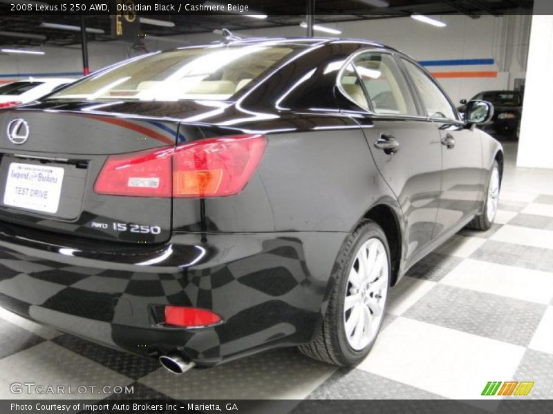 Obsidian Black / Cashmere Beige 2008 Lexus IS 250 AWD