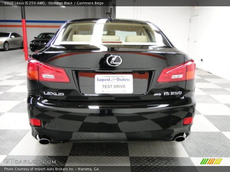 Obsidian Black / Cashmere Beige 2008 Lexus IS 250 AWD