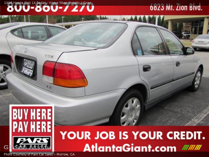 Vogue Silver Metallic / Gray 1998 Honda Civic LX Sedan