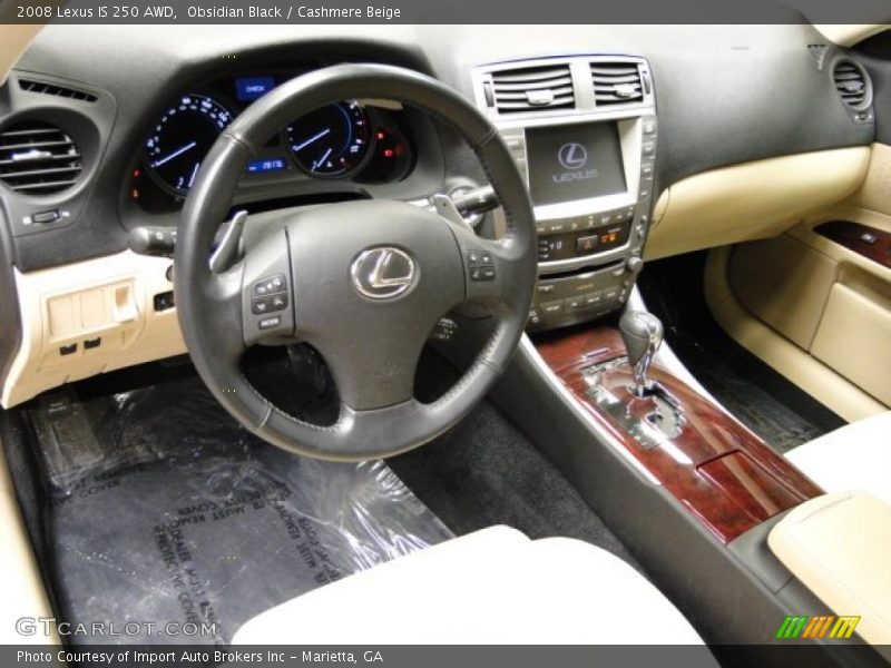 Obsidian Black / Cashmere Beige 2008 Lexus IS 250 AWD