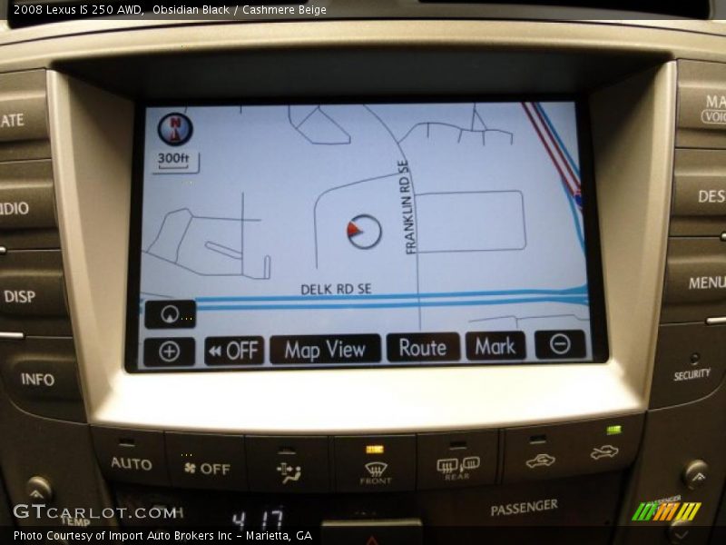 Obsidian Black / Cashmere Beige 2008 Lexus IS 250 AWD