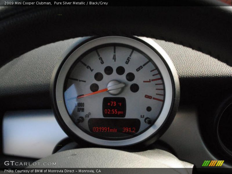 Pure Silver Metallic / Black/Grey 2009 Mini Cooper Clubman