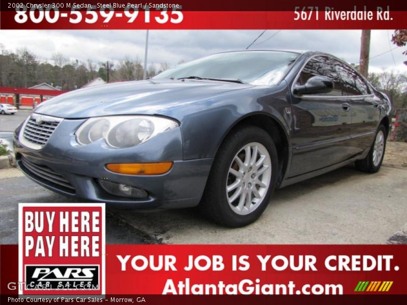Steel Blue Pearl / Sandstone 2002 Chrysler 300 M Sedan